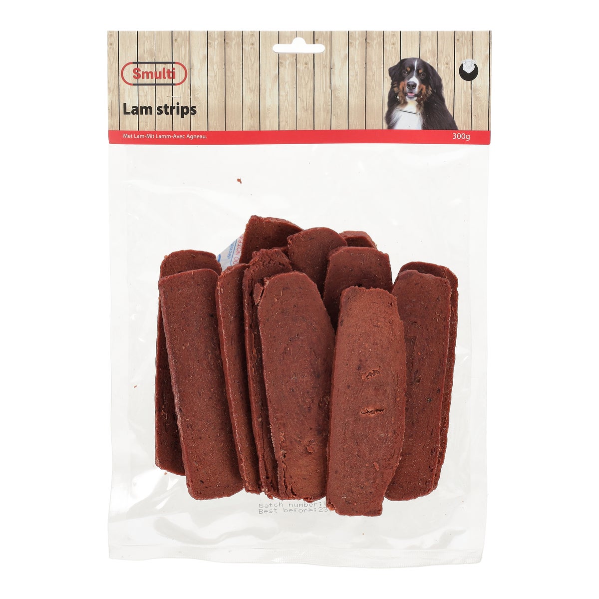 Hondensnack lam strips 300g Hondensnack lam strips 300g