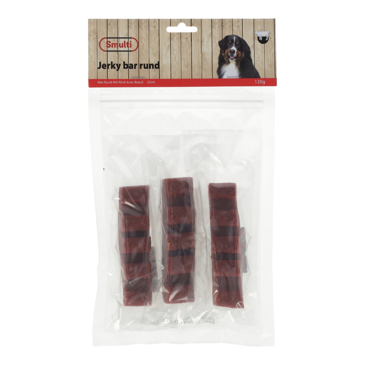 Hondensnack jerky bar rund 120g Hondensnack jerky bar rund 120g