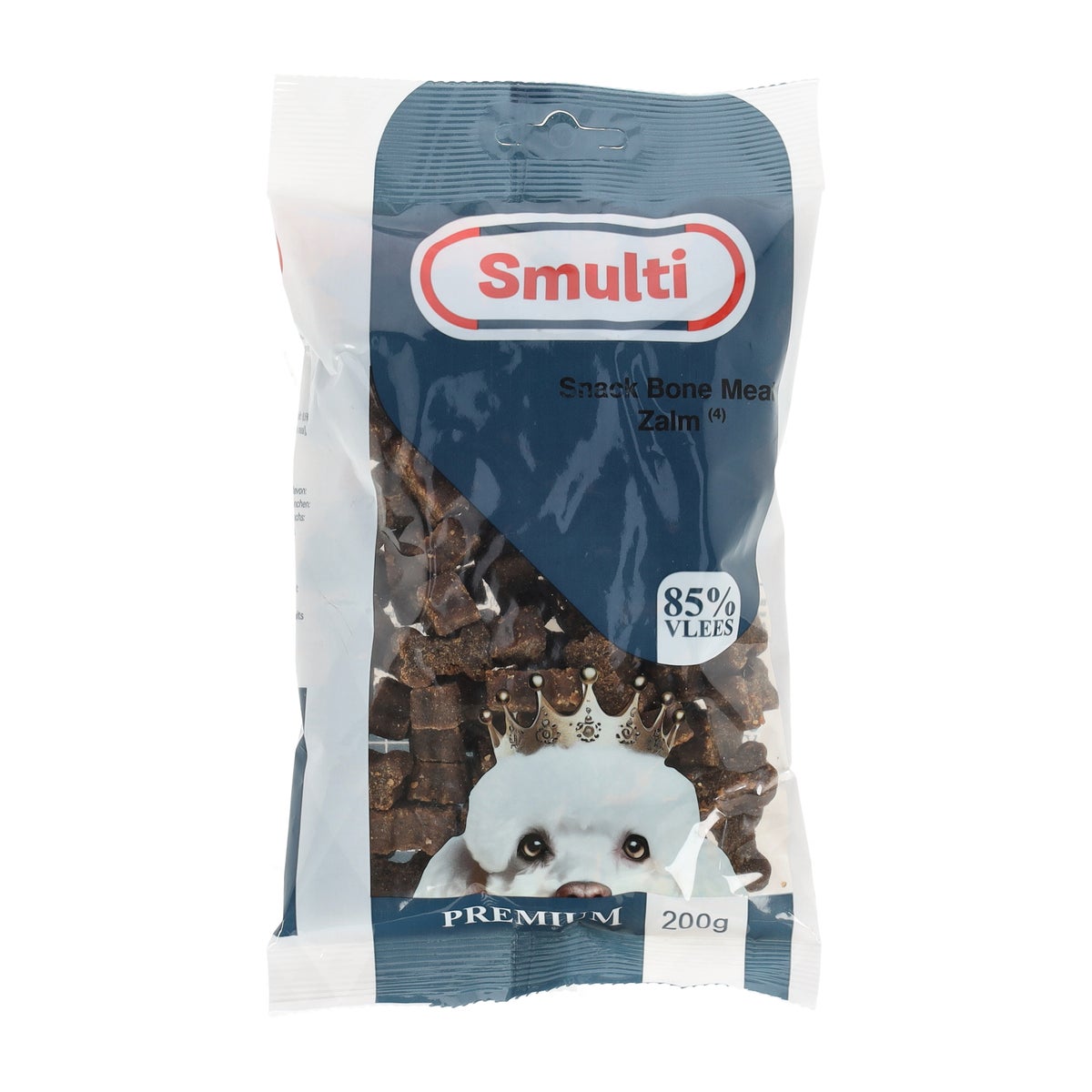 Hondensnack bone meat zalm 200 g Smulti Hondensnack bone meat zalm 200 g Smulti