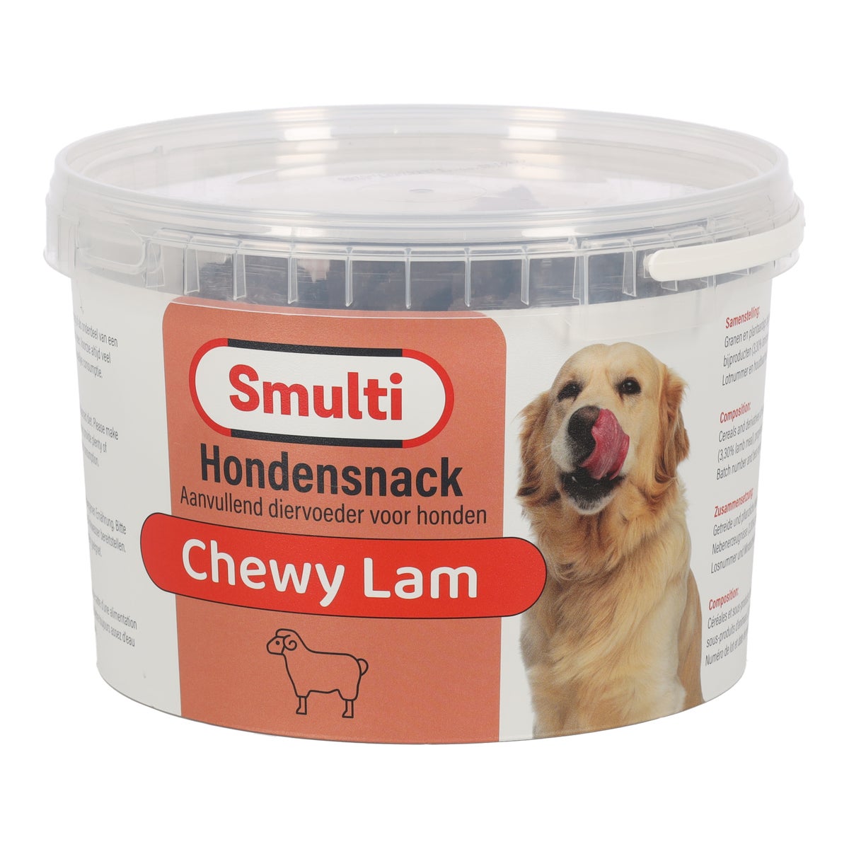Hondensnack chewy lam 1600 g Smulti Hondensnack chewy lam 1600 g Smulti