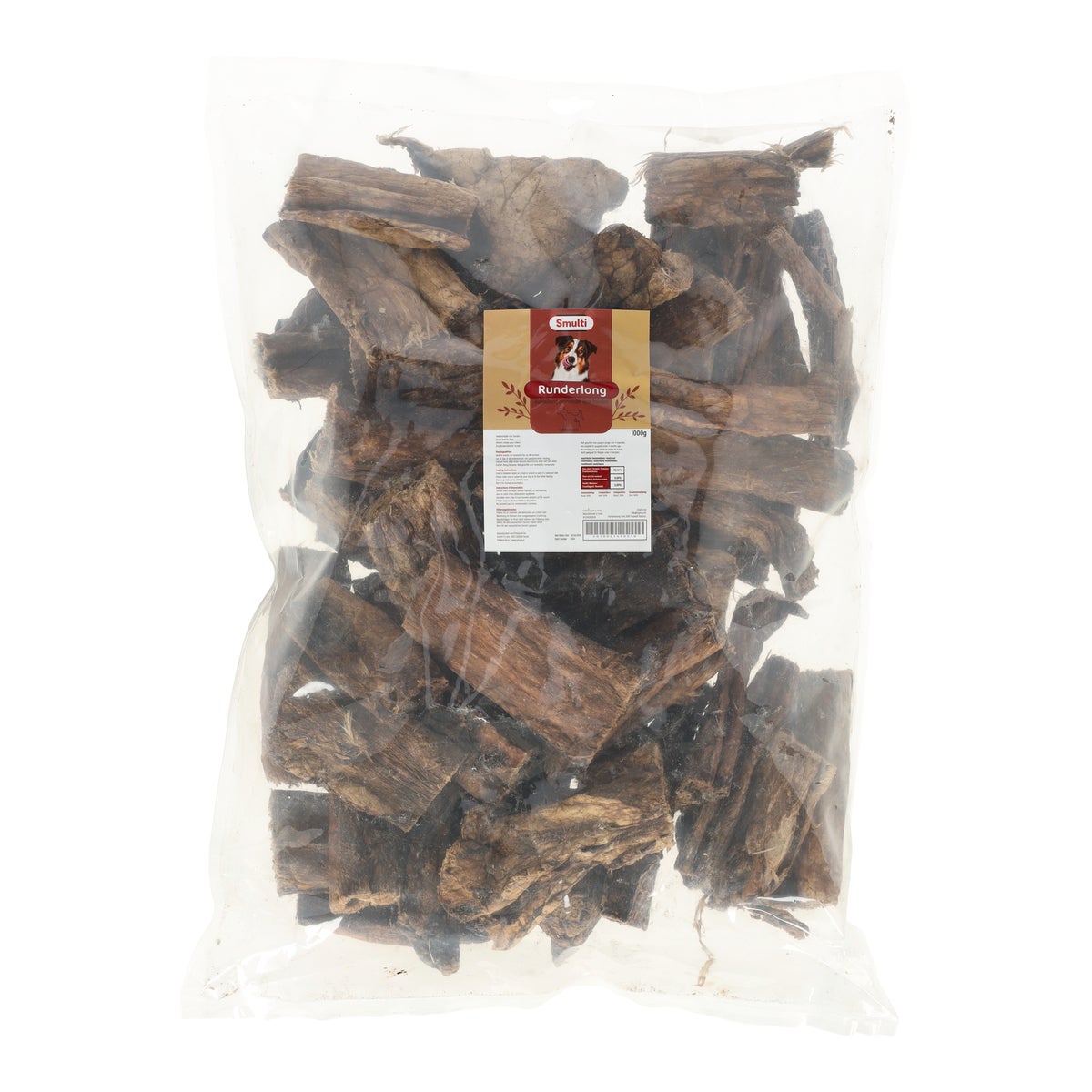 Hondensnack runderlong 1kg Smulti Hondensnack runderlong 1kg Smulti