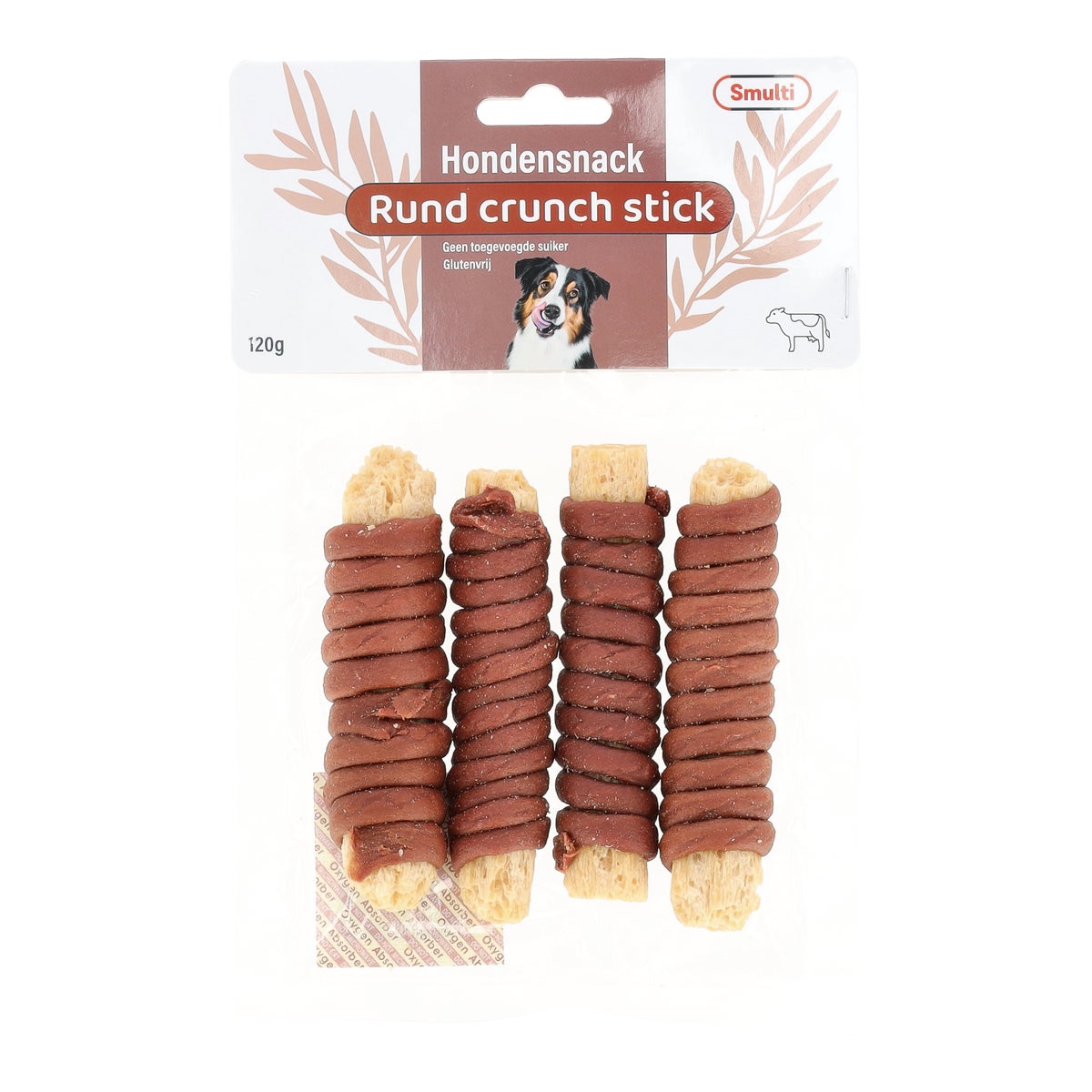 Hondensnack crunch stick rund 120g Hondensnack crunch stick rund 120g