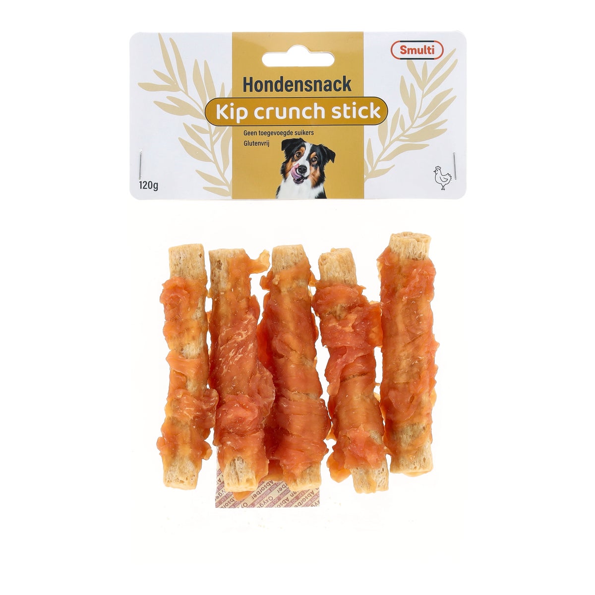 Hondensnack crunch stick kip 85 g Hondensnack crunch stick kip 85 g