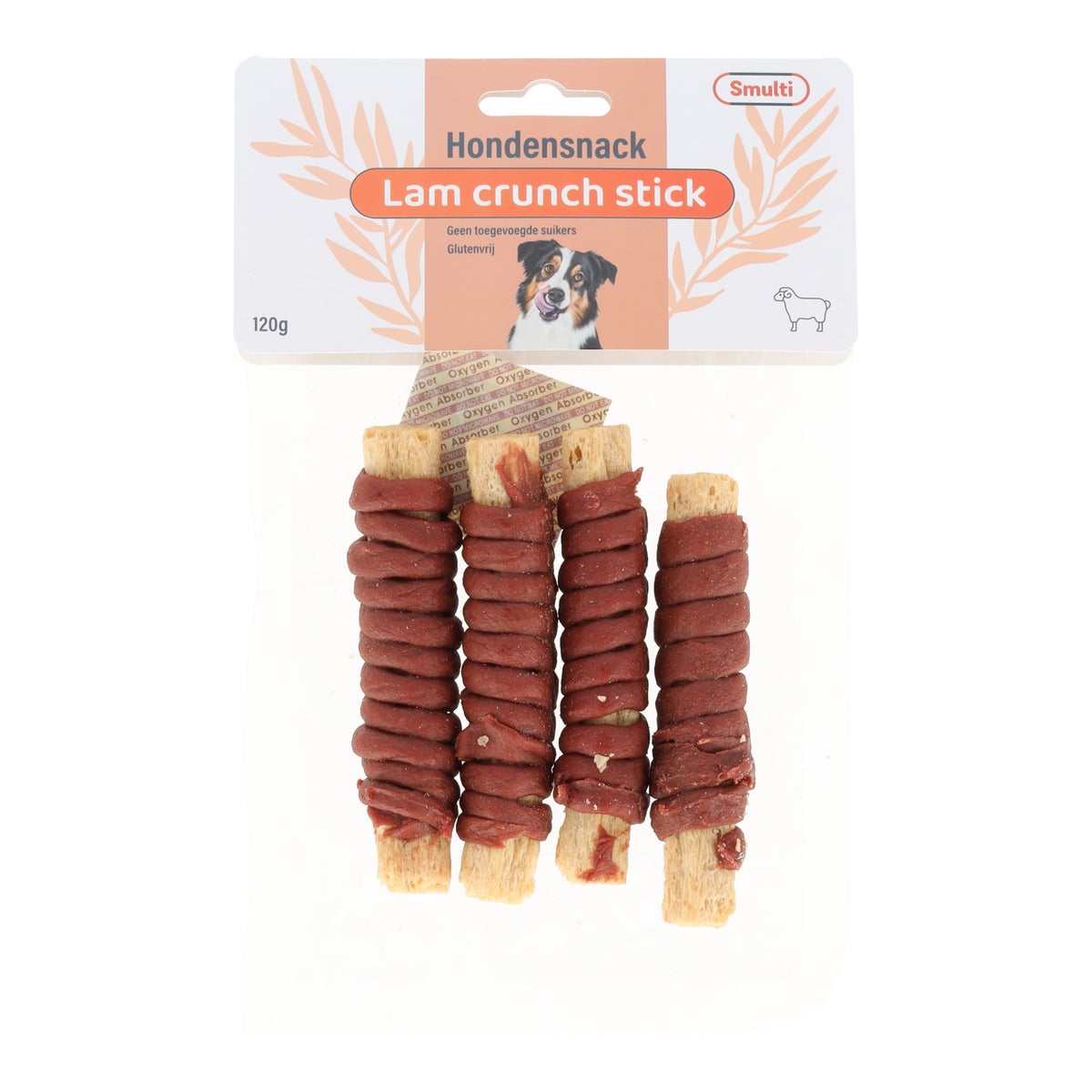 Hondensnack crunch stick lam 85g Hondensnack crunch stick lam 85g