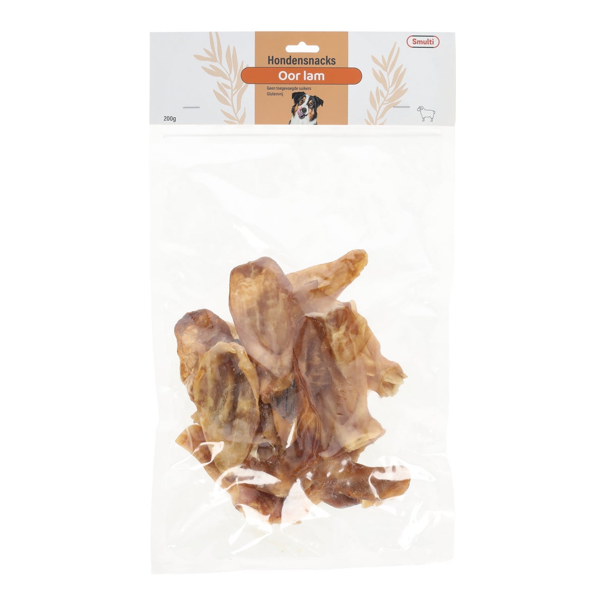 Hondensnack lam oor 200g Hondensnack lam oor 200g