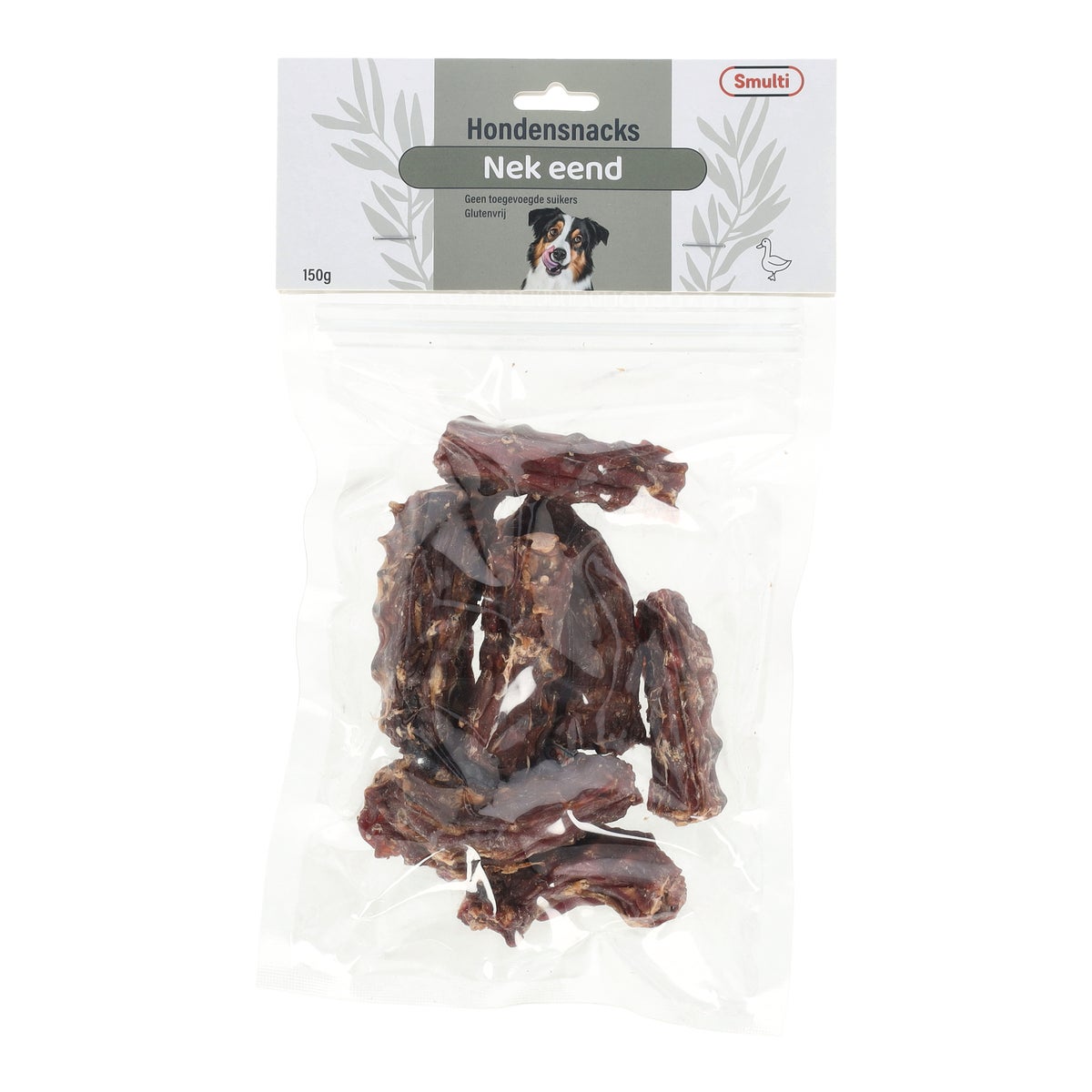 Hondensnack eend nek 150g Hondensnack eend nek 150g