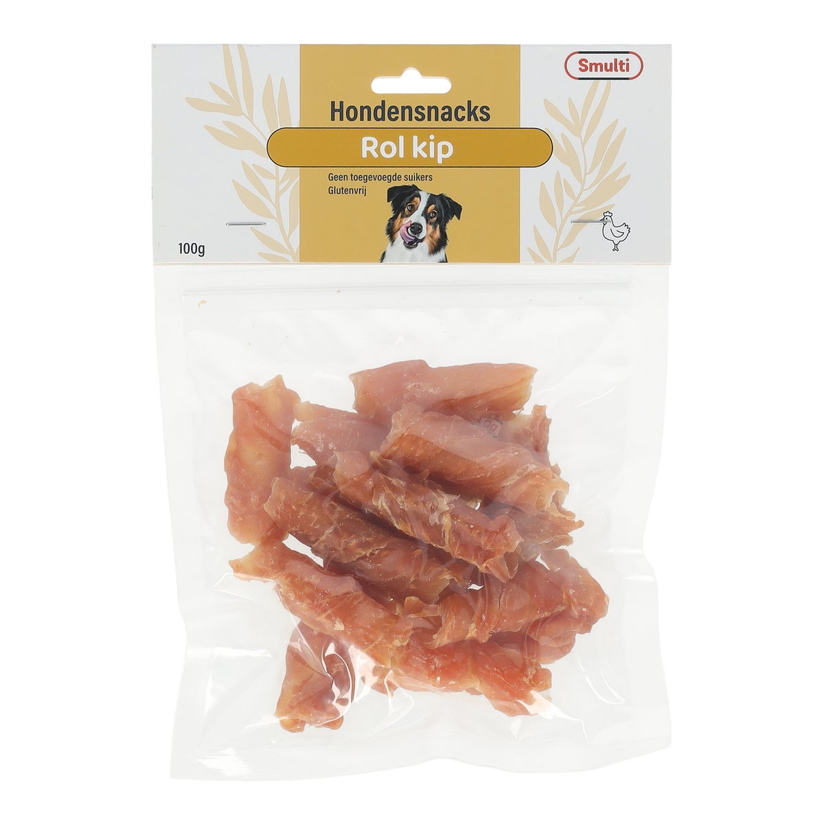 Hondensnack kip rol 4 cm 100 g Hondensnack kip rol 4 cm 100 g