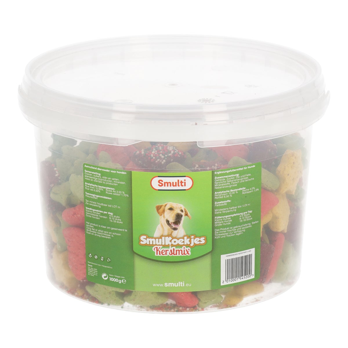 Hondensnack smulkoekjes kerstmix 1000 g Hondensnack smulkoekjes kerstmix 1000 g