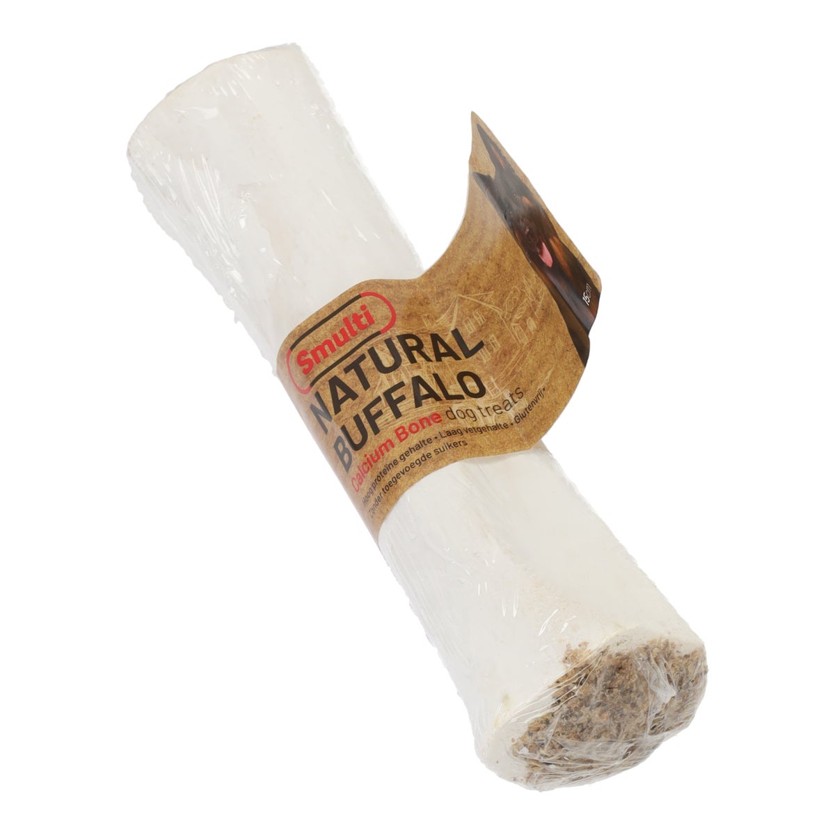 Hondensnack nature calciumbeen met pens 15 cm Smulti Hondensnack nature calciumbeen met pens 15 cm Smulti