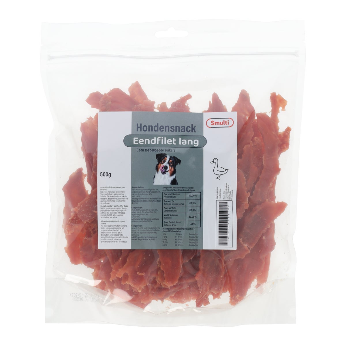 Hondensnack eendfilet lang 500 g Hondensnack eendfilet lang 500 g