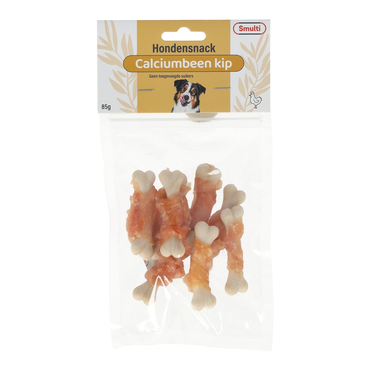 Hondensnack calciumbeen kip 85 g Hondensnack calciumbeen kip 85 g