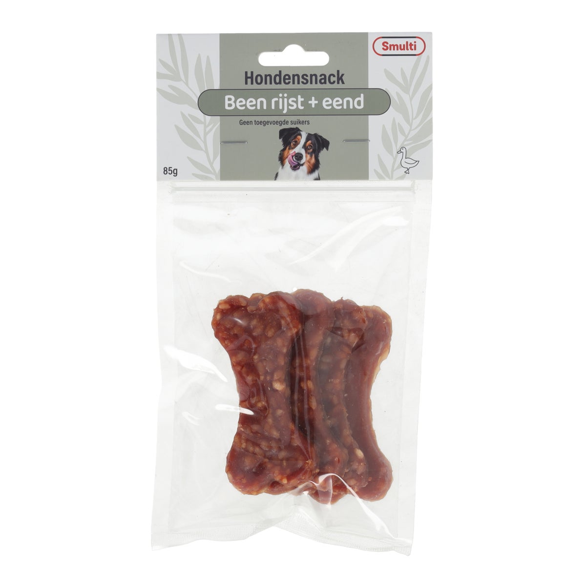 Hondensnack knoopbeen rijst en eend 85 g Hondensnack knoopbeen rijst en eend 85 g