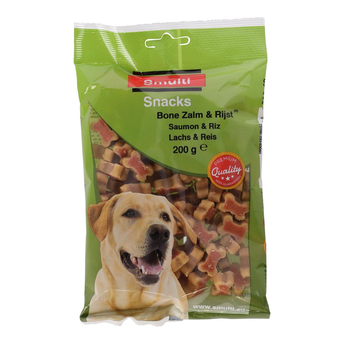Snack bone zalm + rijst 200G Smulti Snack bone zalm + rijst 200G Smulti