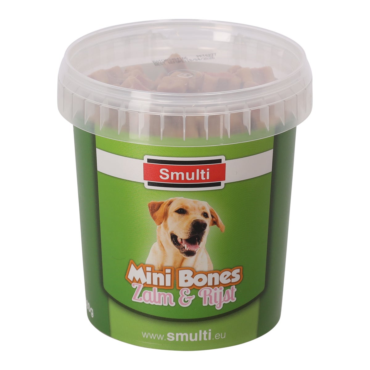 Snack bone zalm + rijst 500G Smulti Snack bone zalm + rijst 500G Smulti