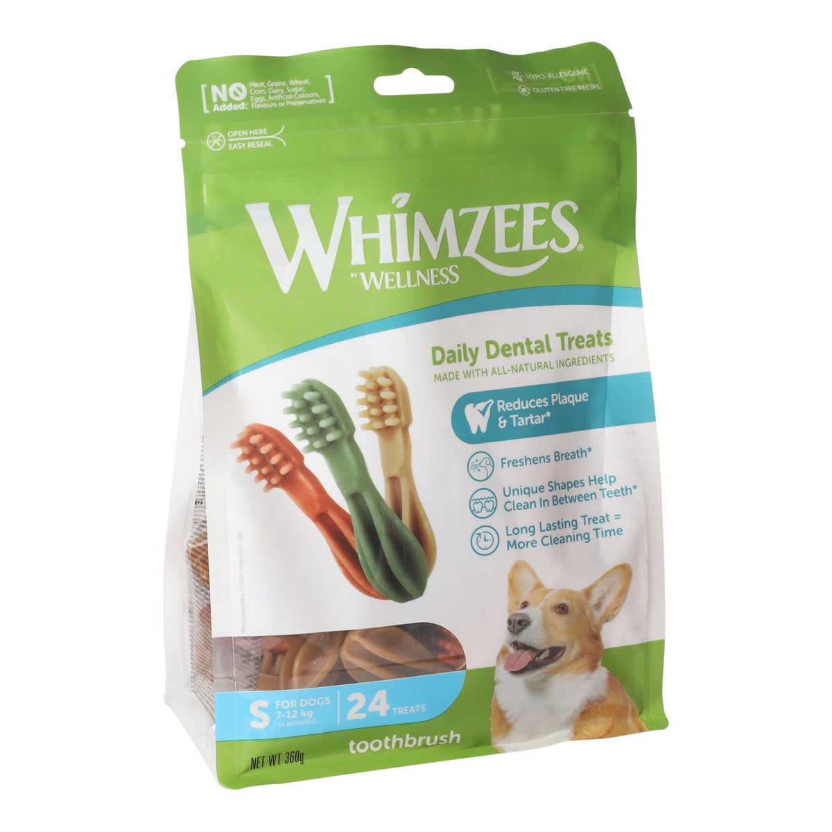 Hondensnack dental tandenborstel S 24st Whimzees Hondensnack dental tandenborstel S 24st Whimzees