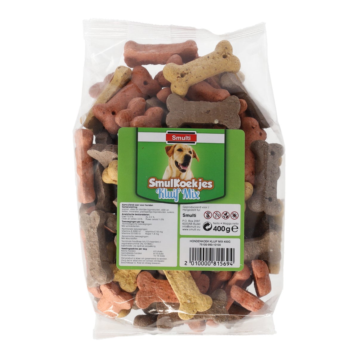 Hondenkoek kluif mix 400G Hondenkoek kluif mix 400G