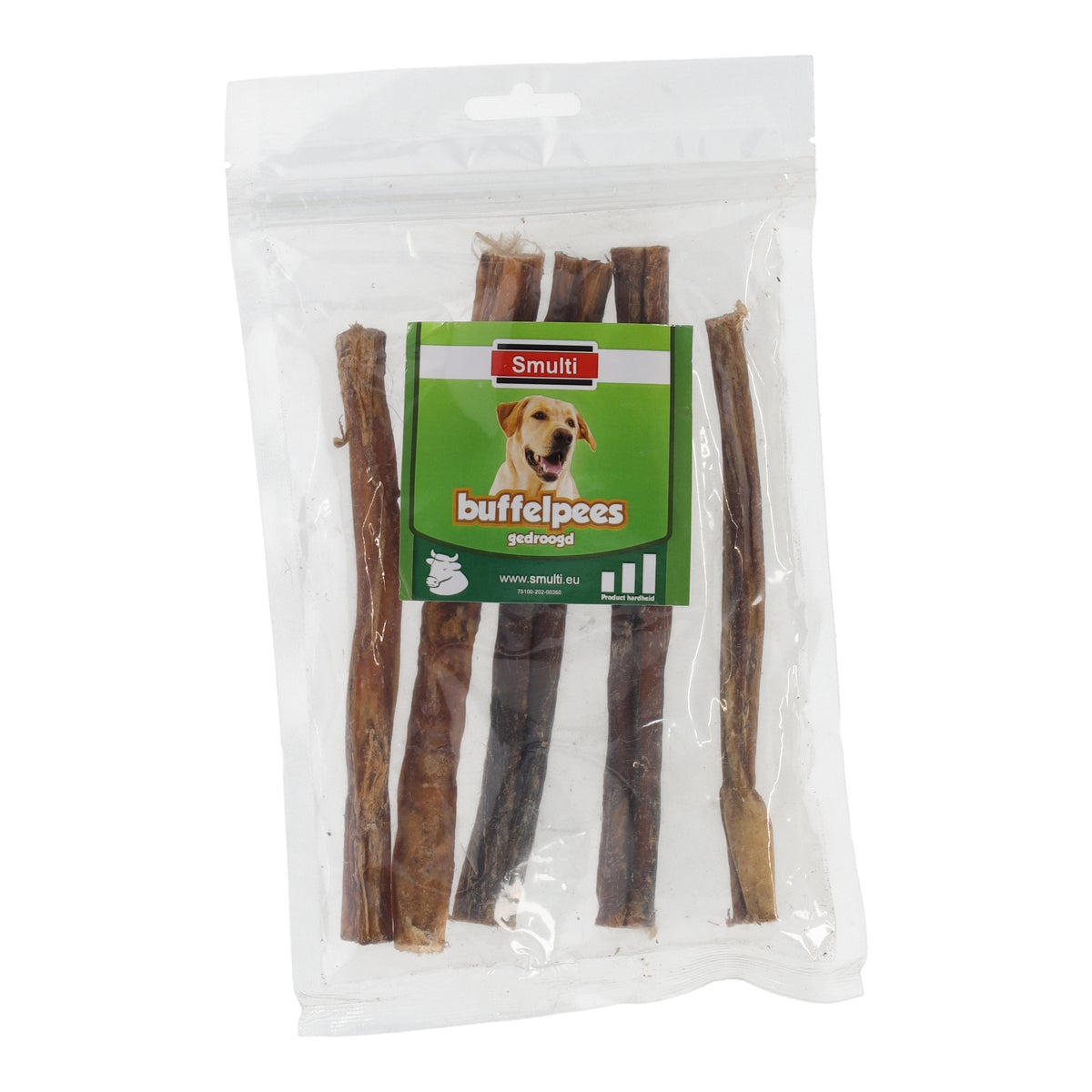 Hondensnack buffelpees 15 cm 5 stuks Hondensnack buffelpees 15 cm 5 stuks