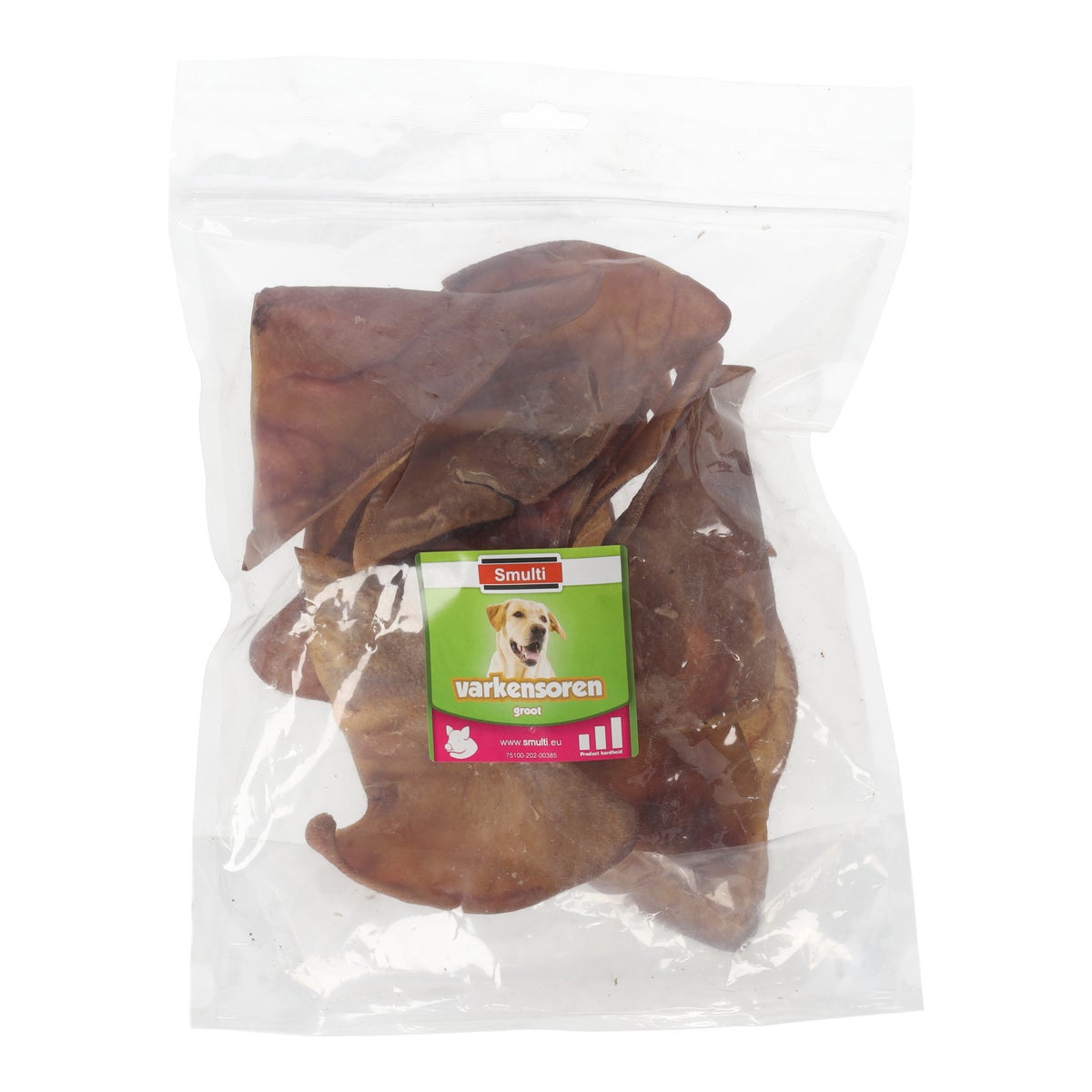 Hondensnack varkensoor groot 9st Hondensnack varkensoor groot 9st