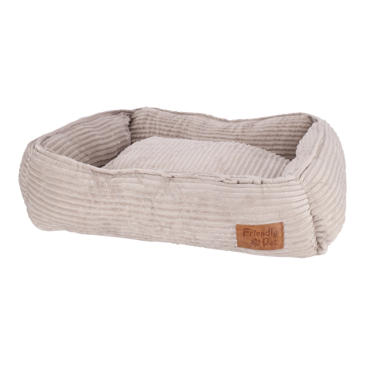 Dierenmand stripe design 65 x 60 x 20 cm taupe Dierenmand stripe design 65 x 60 x 20 cm taupe