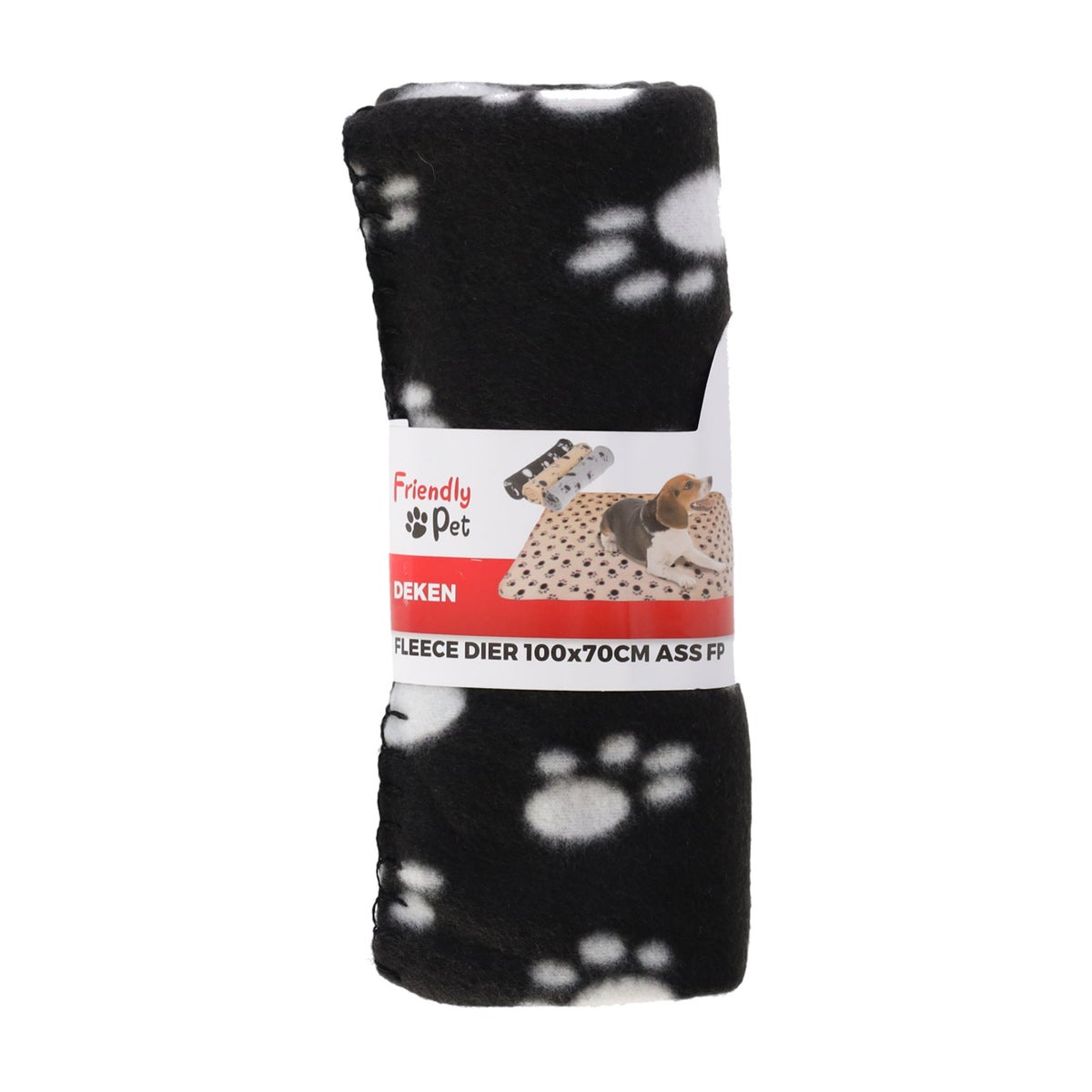 Deken fleece dier 100x70cm assorti Deken fleece dier 100x70cm assorti