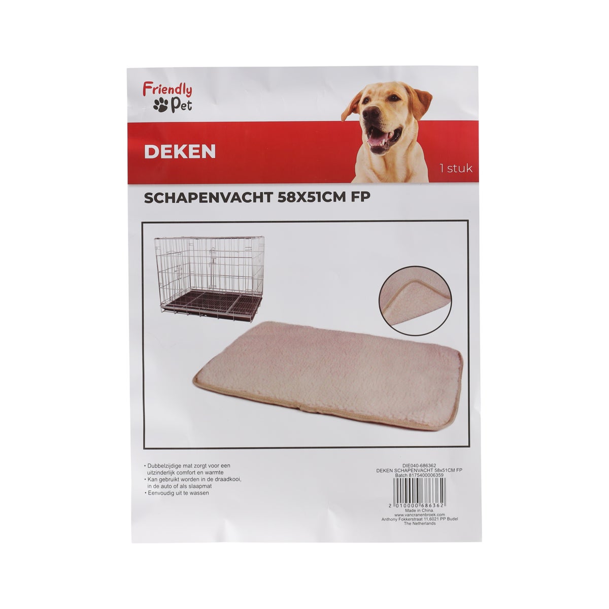 Deken Schapenvacht Friendly Pet Deken Schapenvacht Friendly Pet