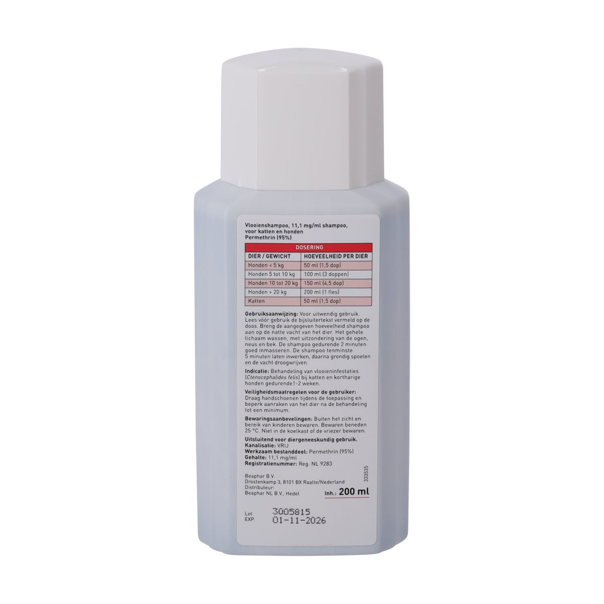 Vlooienshampoo hond 200ml Beaphar Vlooienshampoo hond 200ml Beaphar