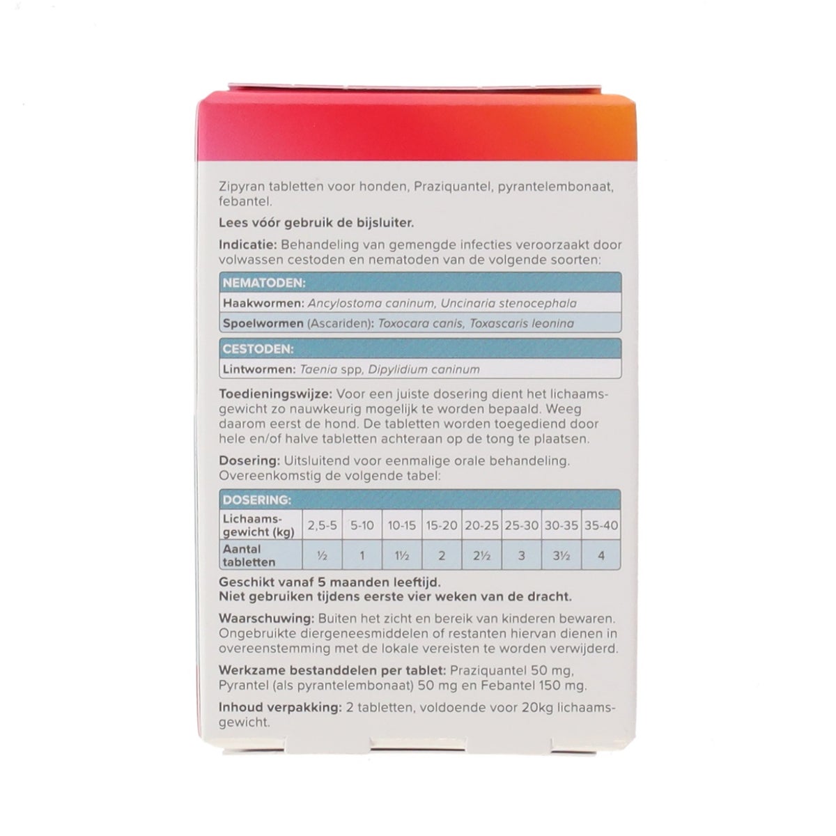 Wormmiddel all-in-one 20kg Beaphar Wormmiddel all-in-one 20kg Beaphar