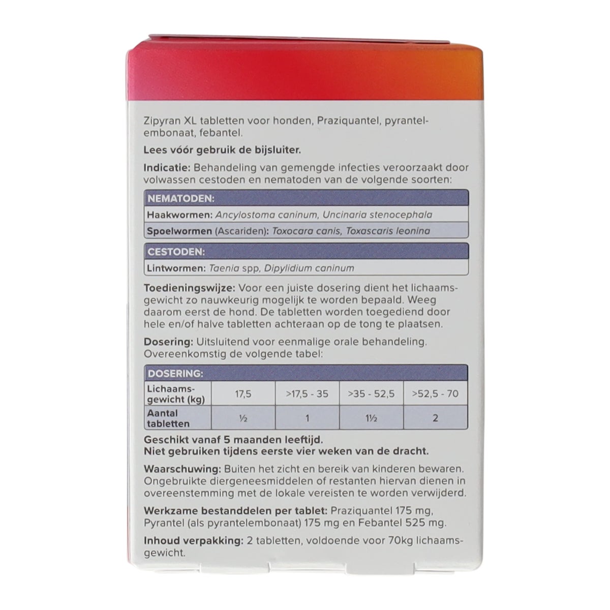 Wormmiddel all-in-one 70kg Beaphar Wormmiddel all-in-one 70kg Beaphar