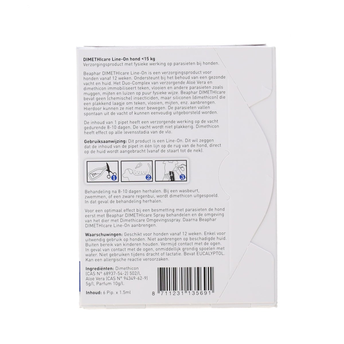 Vlooiendr hond dimethicare 15kg Vlooiendr hond dimethicare 15kg