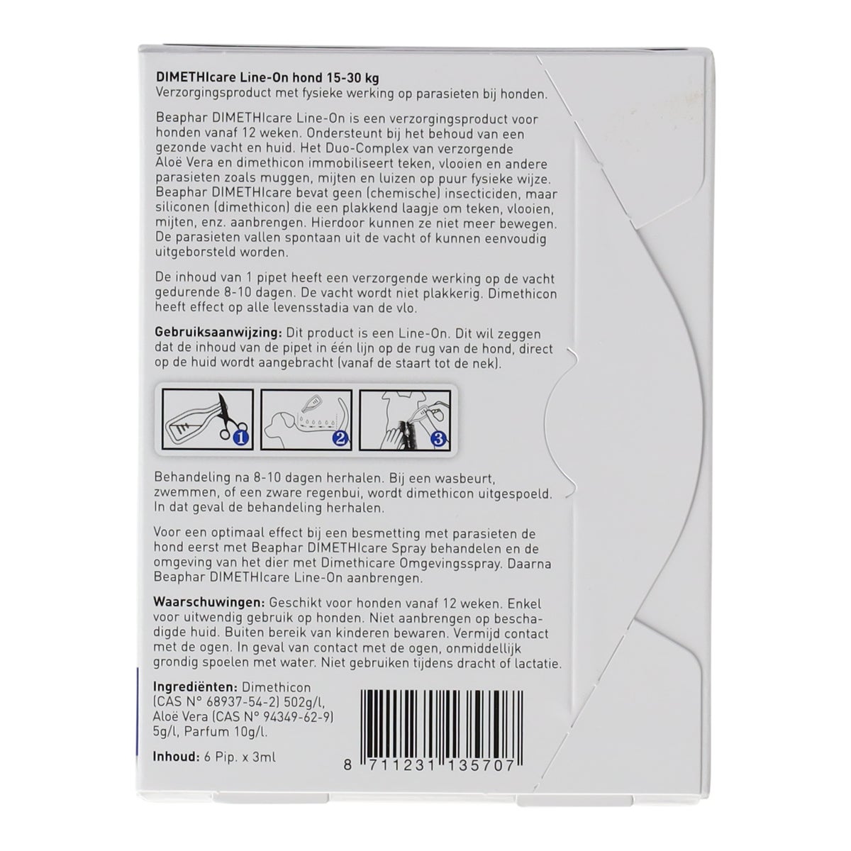 Vlooiendr hond dimethicare 15-30kg Vlooiendr hond dimethicare 15-30kg