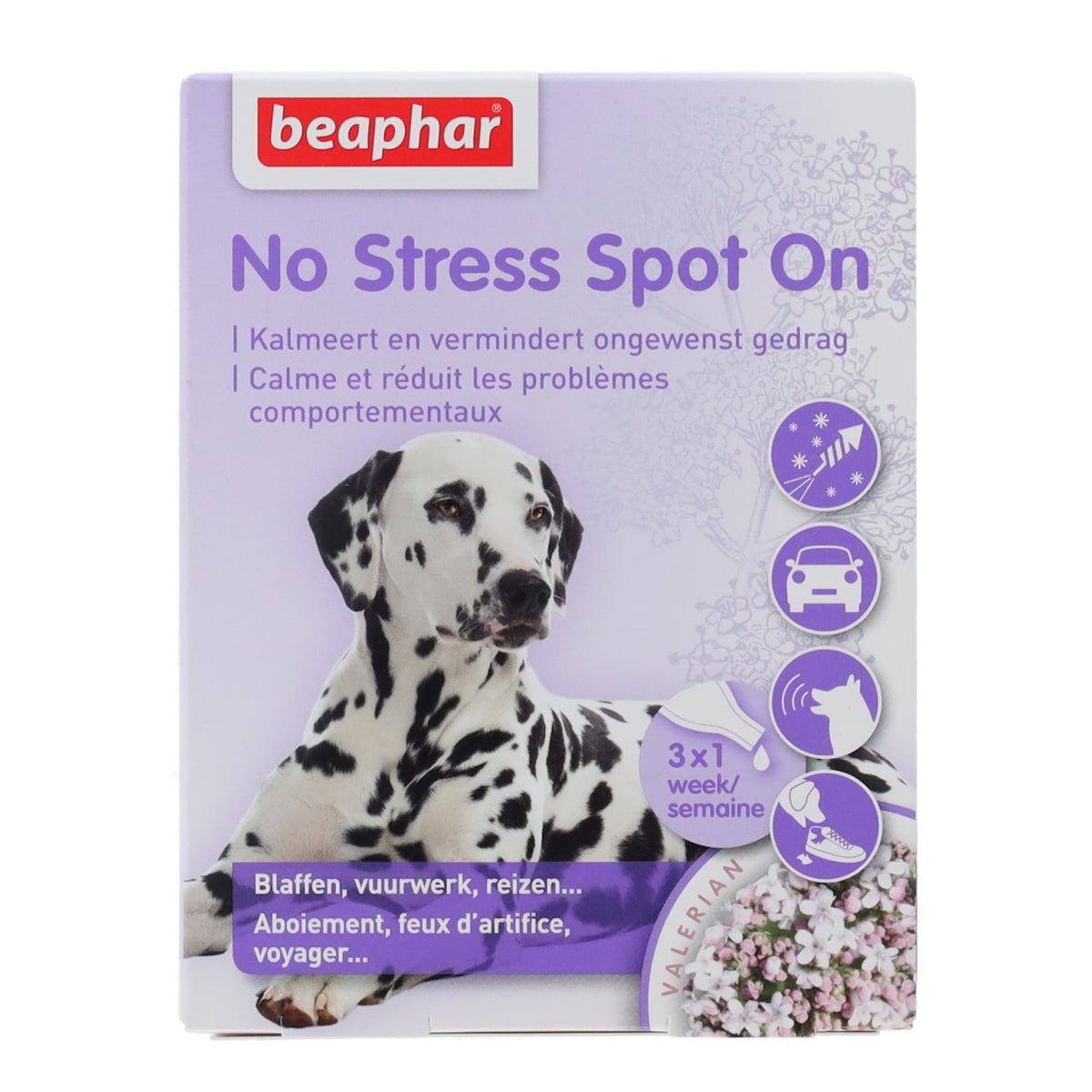 No stress Spot-On hond Beaphar 3 pipetten No stress Spot-On hond Beaphar 3 pipetten