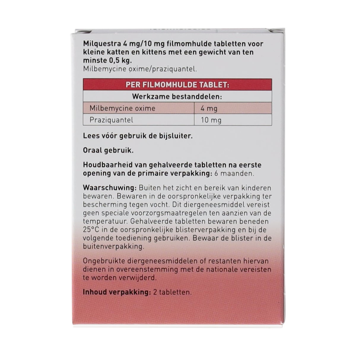 Wormmiddel Milquestra kat en kitten 4kg Beaphar Wormmiddel Milquestra kat en kitten 4kg Beaphar