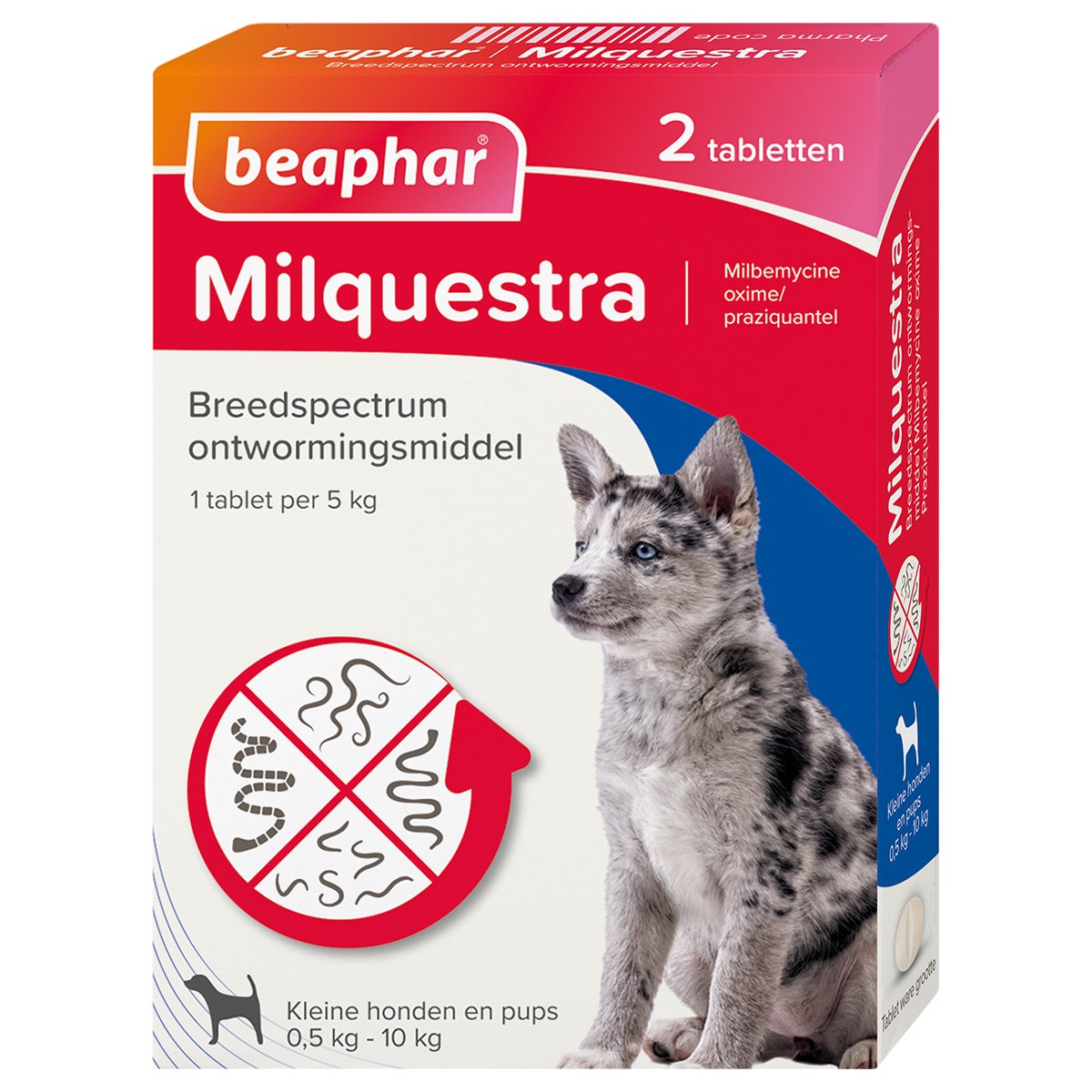 Milquestra ontworming kleine hond & pup 2 stuks Milquestra ontworming kleine hond & pup 2 stuks