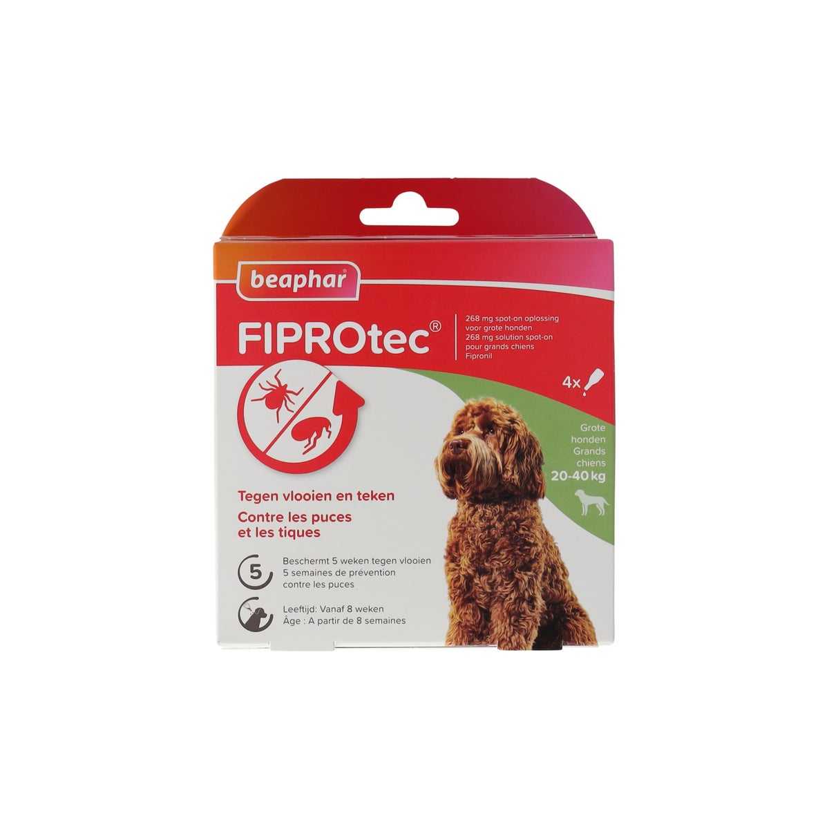 Fiprotec hond 20-40kg Beaphar Fiprotec hond 20-40kg Beaphar