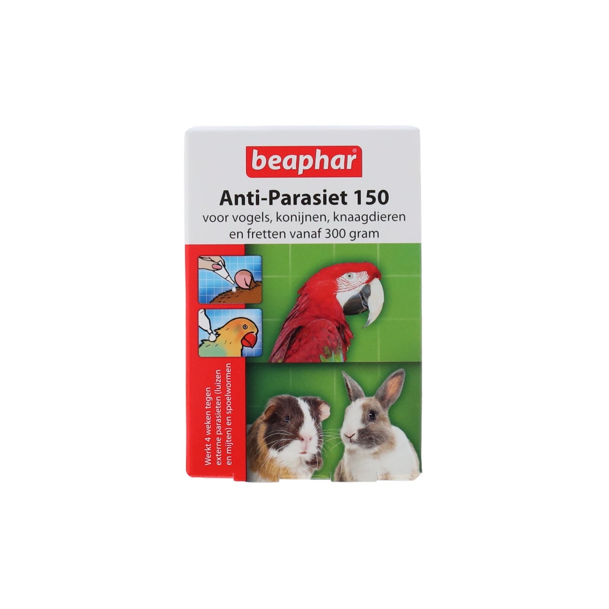 Anti-parasiet 150 knaag/vogel +300g 4st Beaphar Anti-parasiet 150 knaag/vogel +300g 4st Beaphar