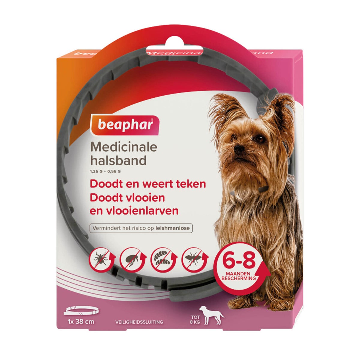 Medicinale halsband hond tot 8 kg Beaphar Medicinale halsband hond tot 8 kg Beaphar