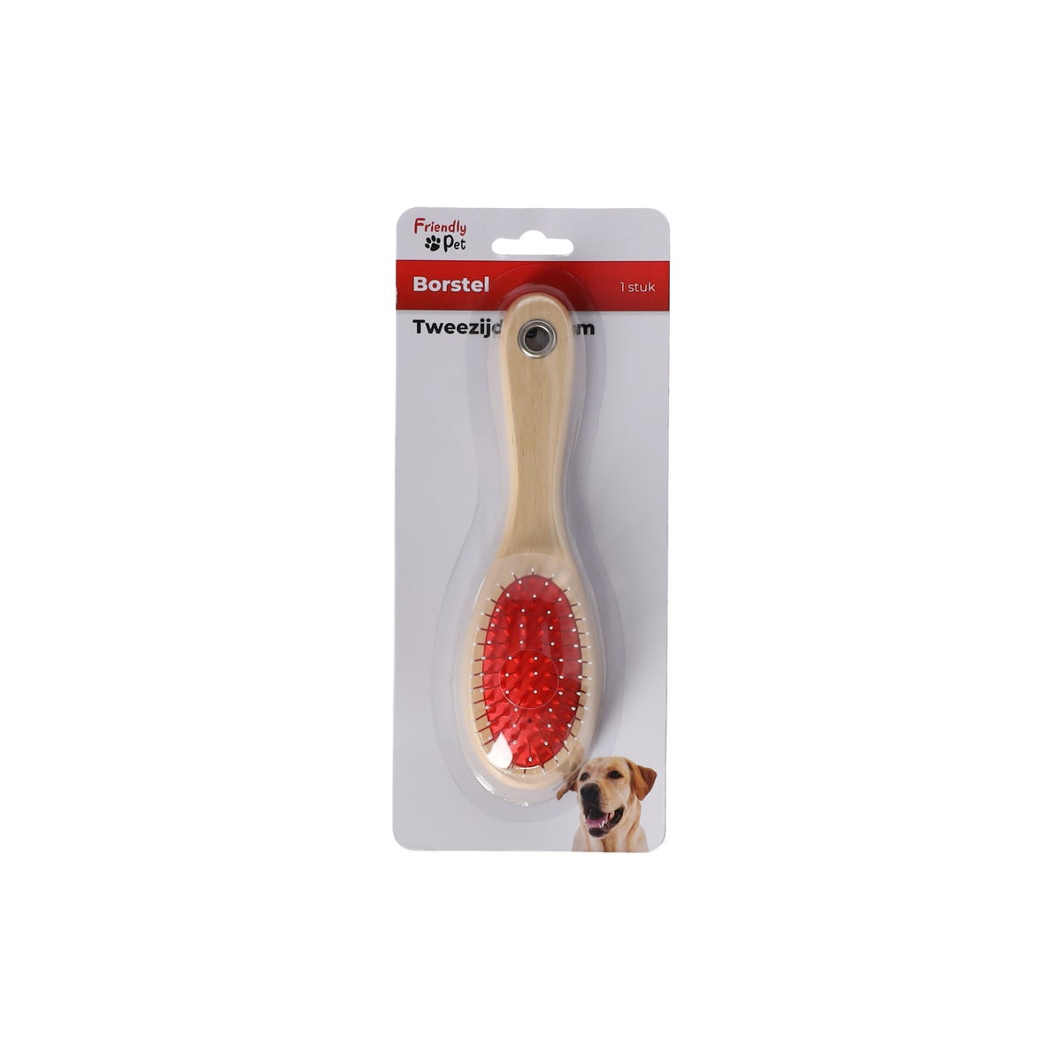 Borstel tweezijdig kat en hond 21 cm Borstel tweezijdig kat en hond 21 cm