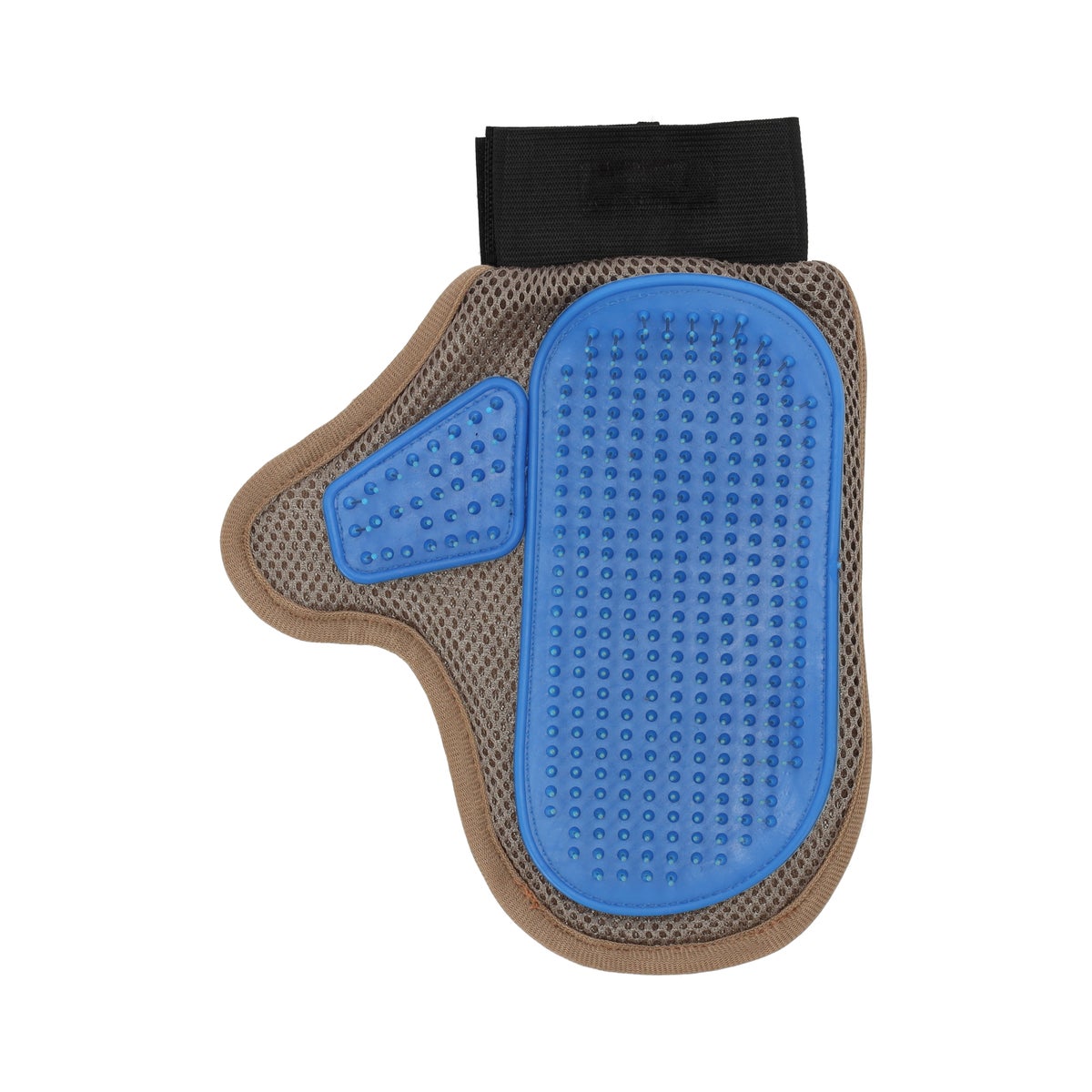 Verzorgingshandschoen met pinnen Pienna taupe/blauw FP Verzorgingshandschoen met pinnen Pienna taupe/blauw FP