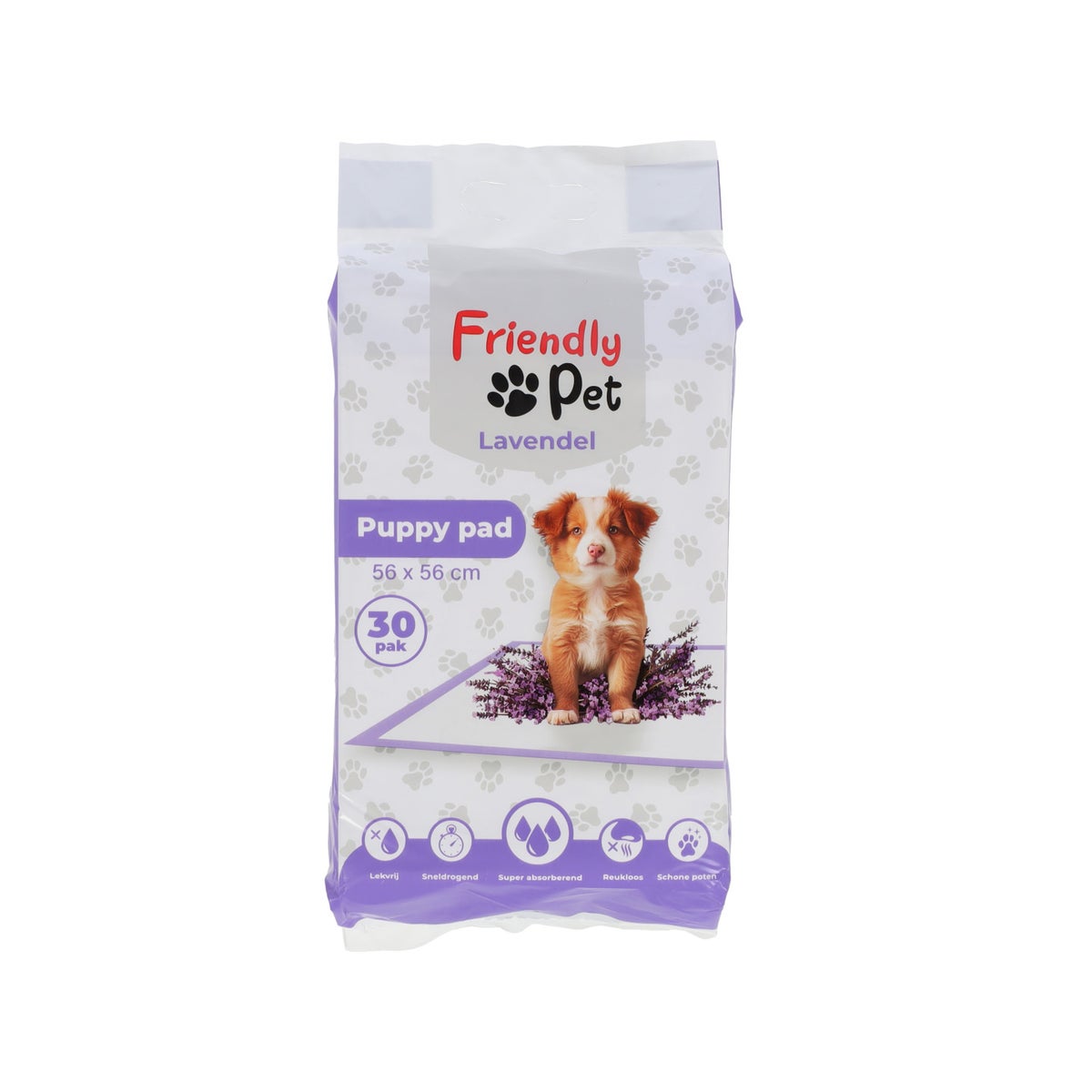 Puppy pad met lavendel 56 x 56 cm 30 stuks Puppy pad met lavendel 56 x 56 cm 30 stuks