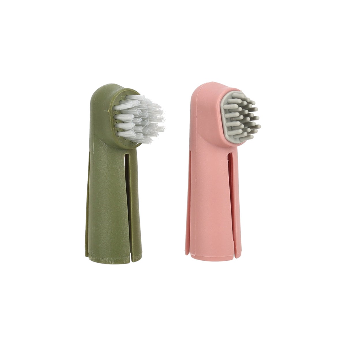 Vingertandenborstel Dentes roze/groen Vingertandenborstel Dentes roze/groen