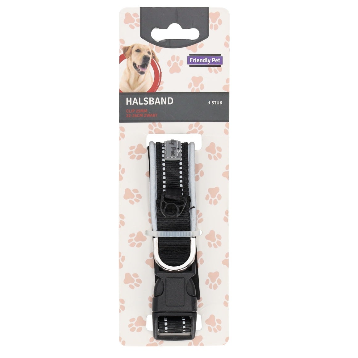 Halsband met clip zwart Halsband met clip zwart