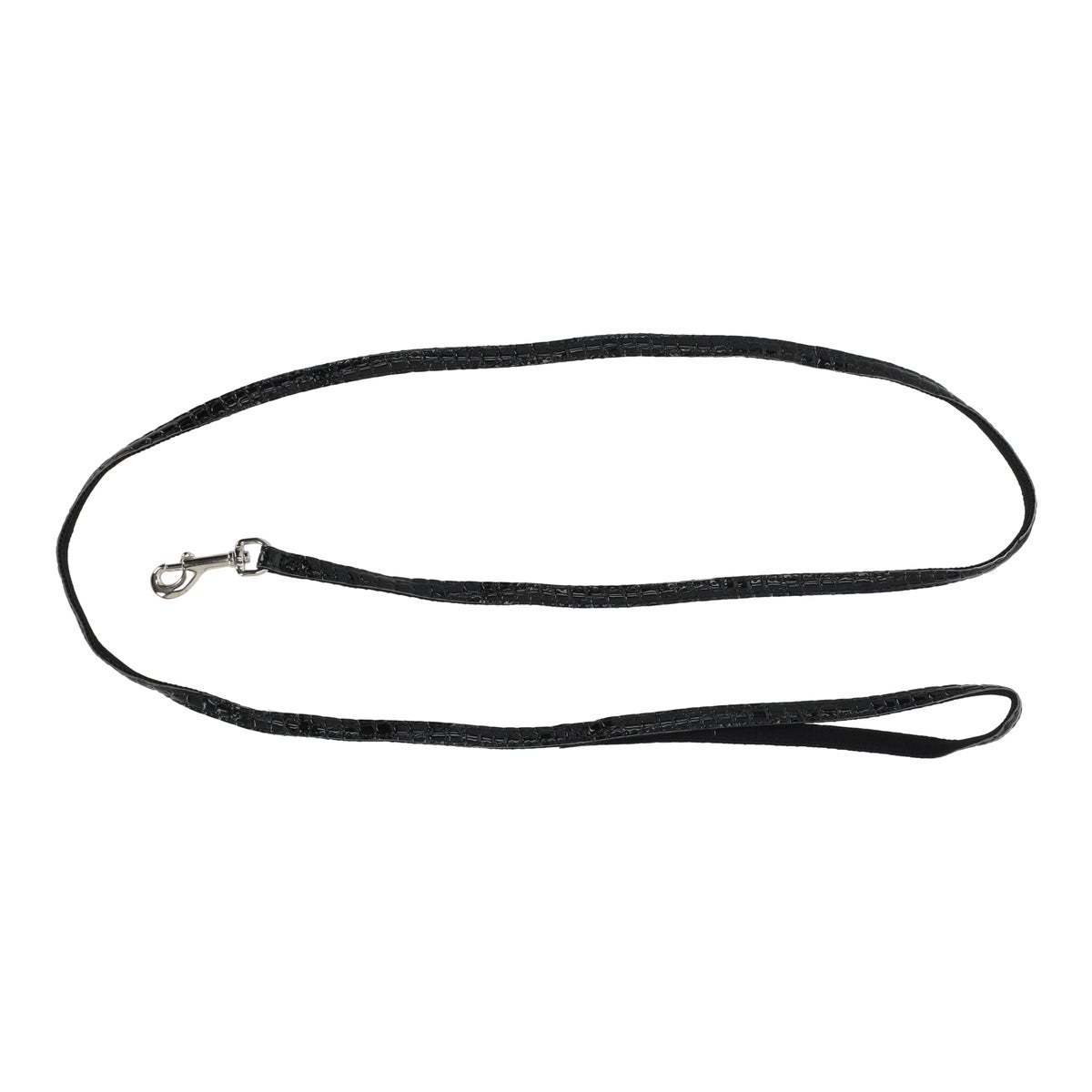 Looplijn Kroko zwart 10 mm 130 cm Looplijn Kroko zwart 10 mm 130 cm