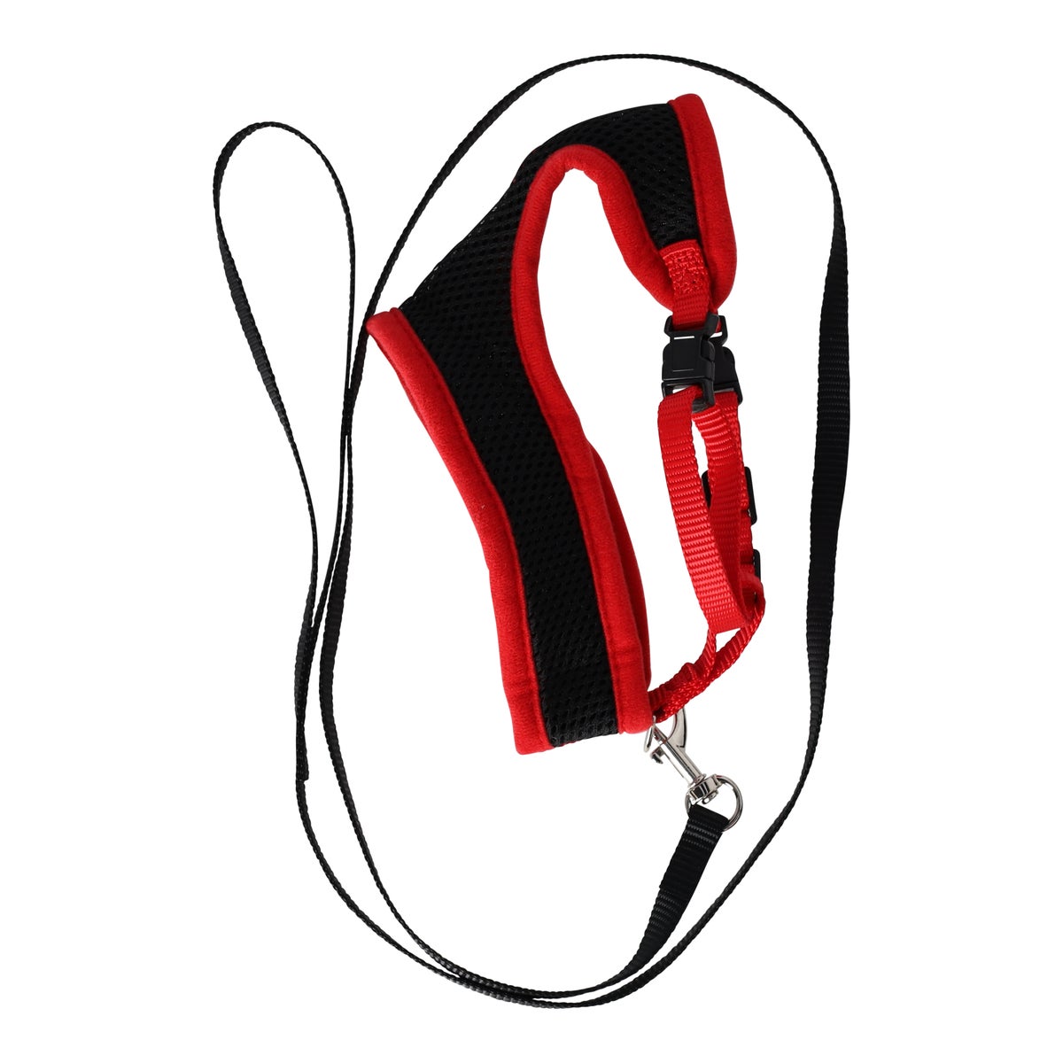 Kattentuig zwart/rood 10mmx110cm Kattentuig zwart/rood 10mmx110cm