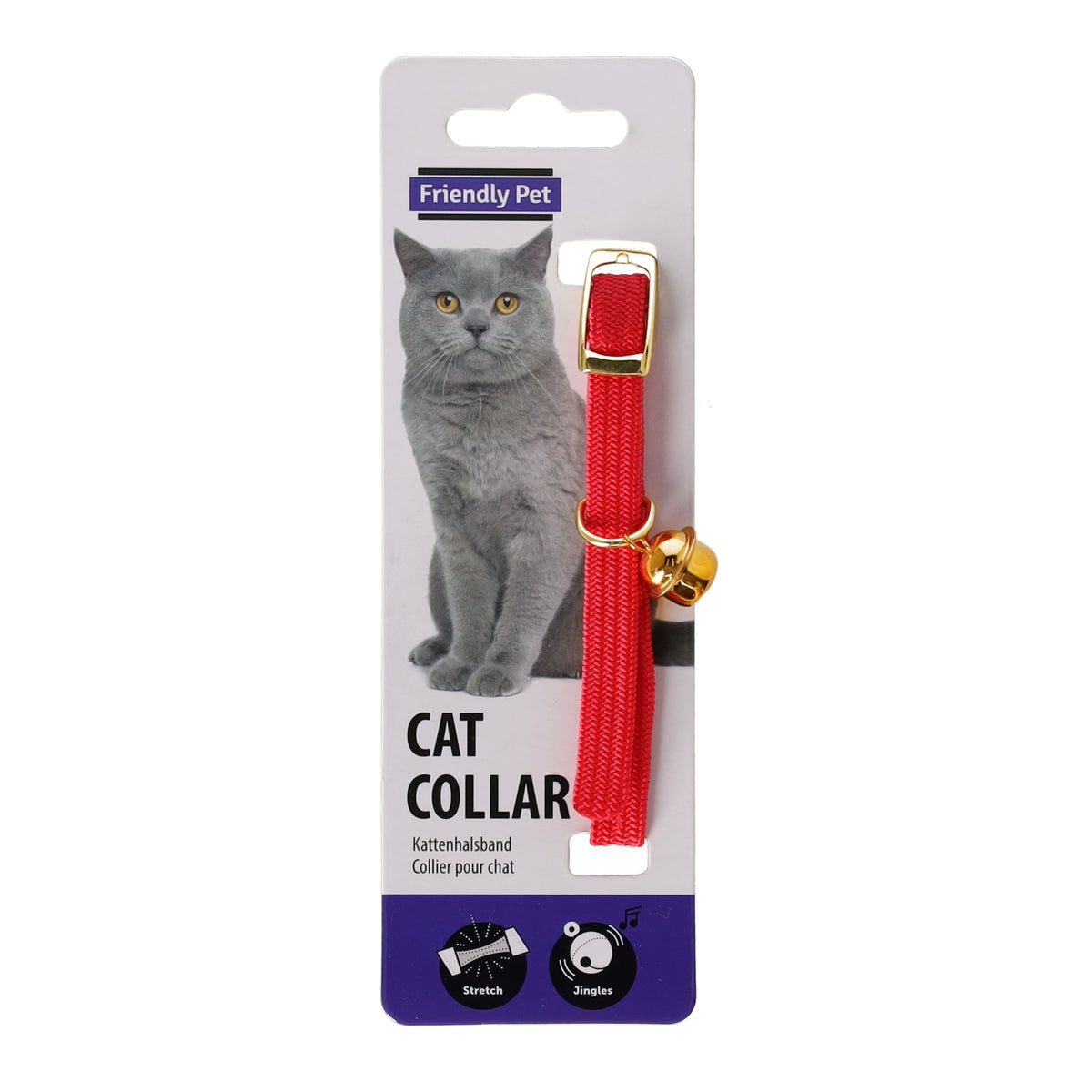 Halsband kat elastisch rood Halsband kat elastisch rood