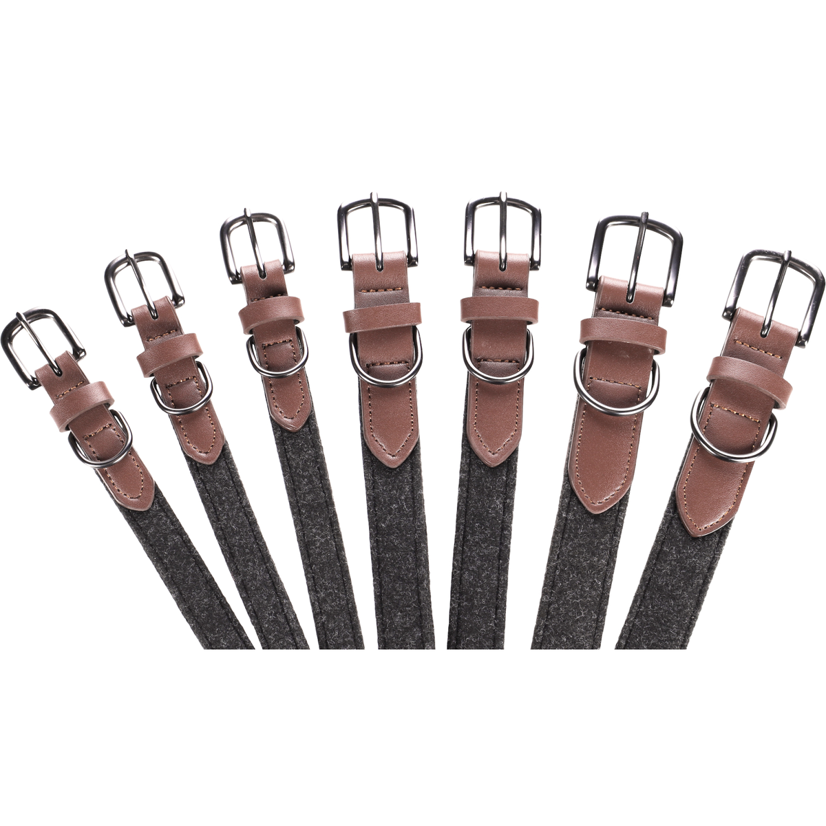 Halsband Yura zwart/bruin Halsband Yura zwart/bruin