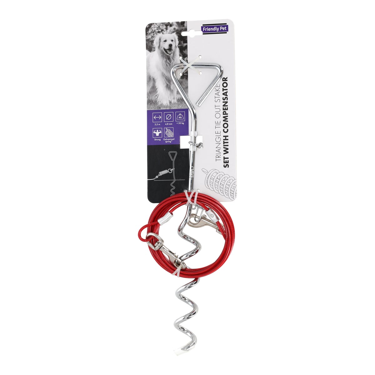 Grondpin met kabel 3.5 m Grondpin met kabel 3.5 m