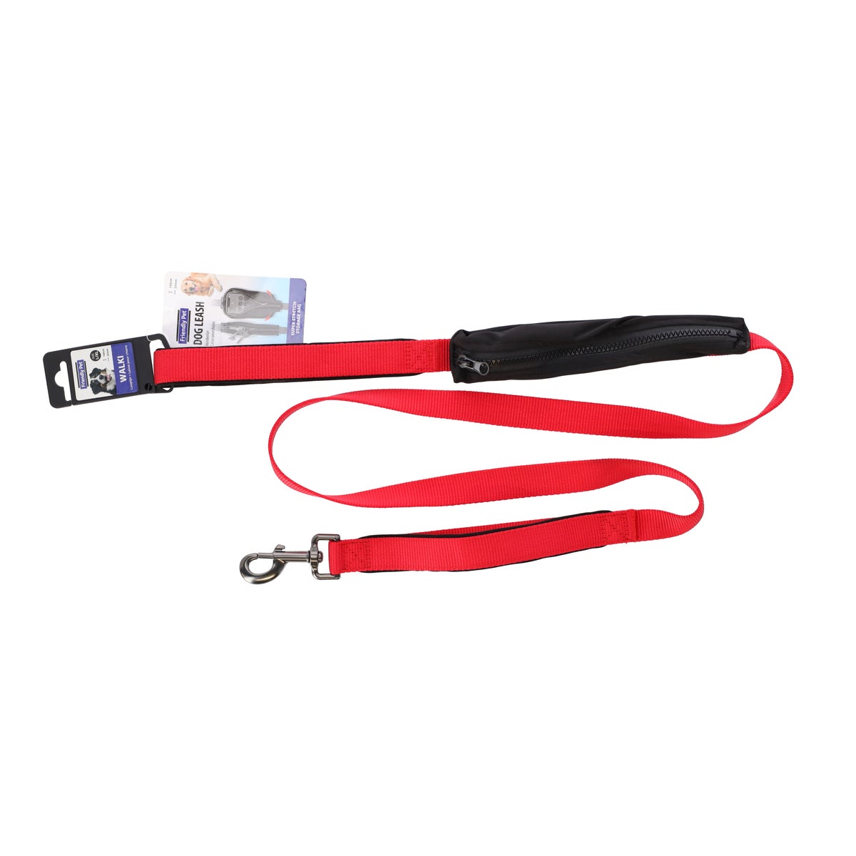 Looplijn met opbergzak rood 25mm 160cm Looplijn met opbergzak rood 25mm 160cm