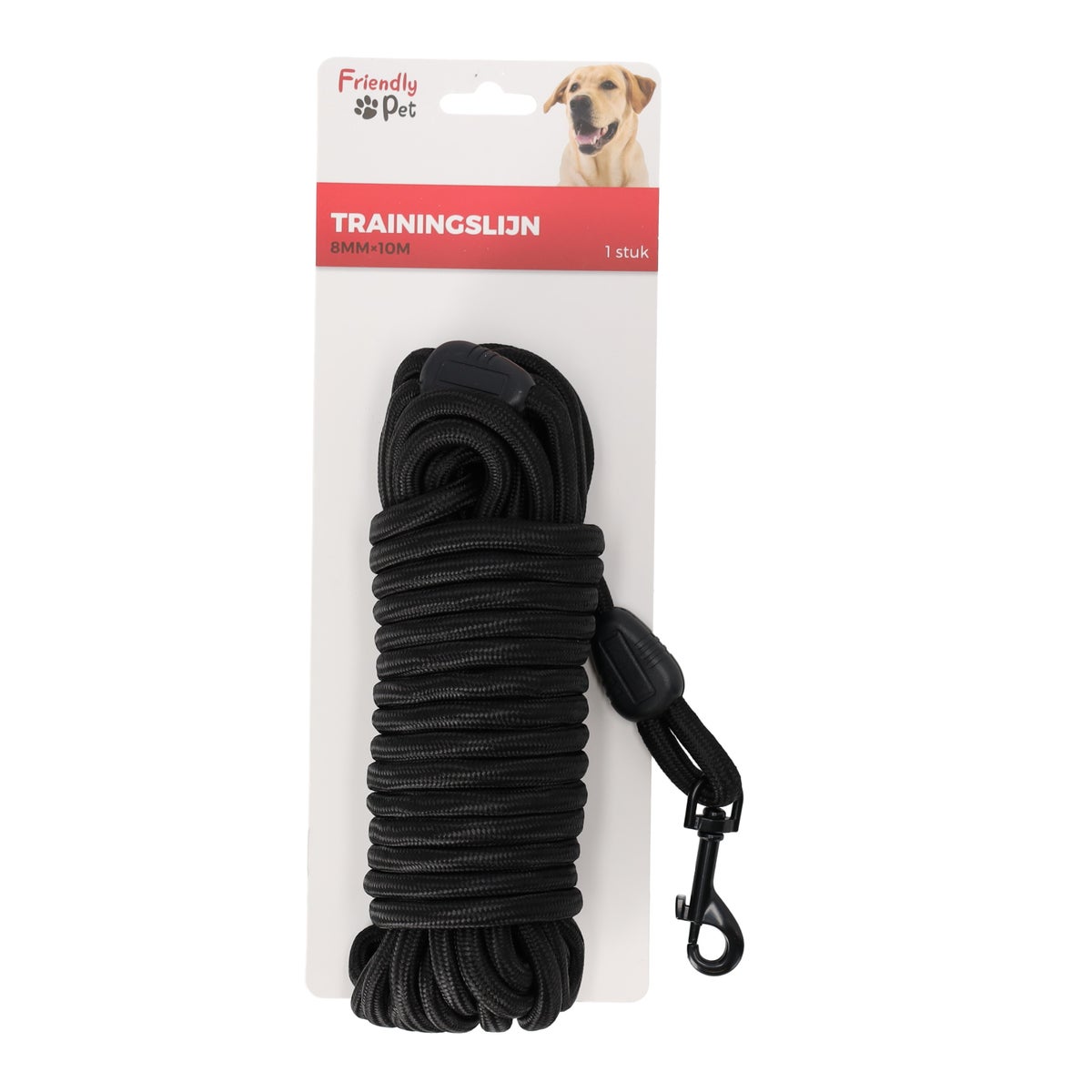 Trainingslijn hond 8mm 10M zwart Trainingslijn hond 8mm 10M zwart
