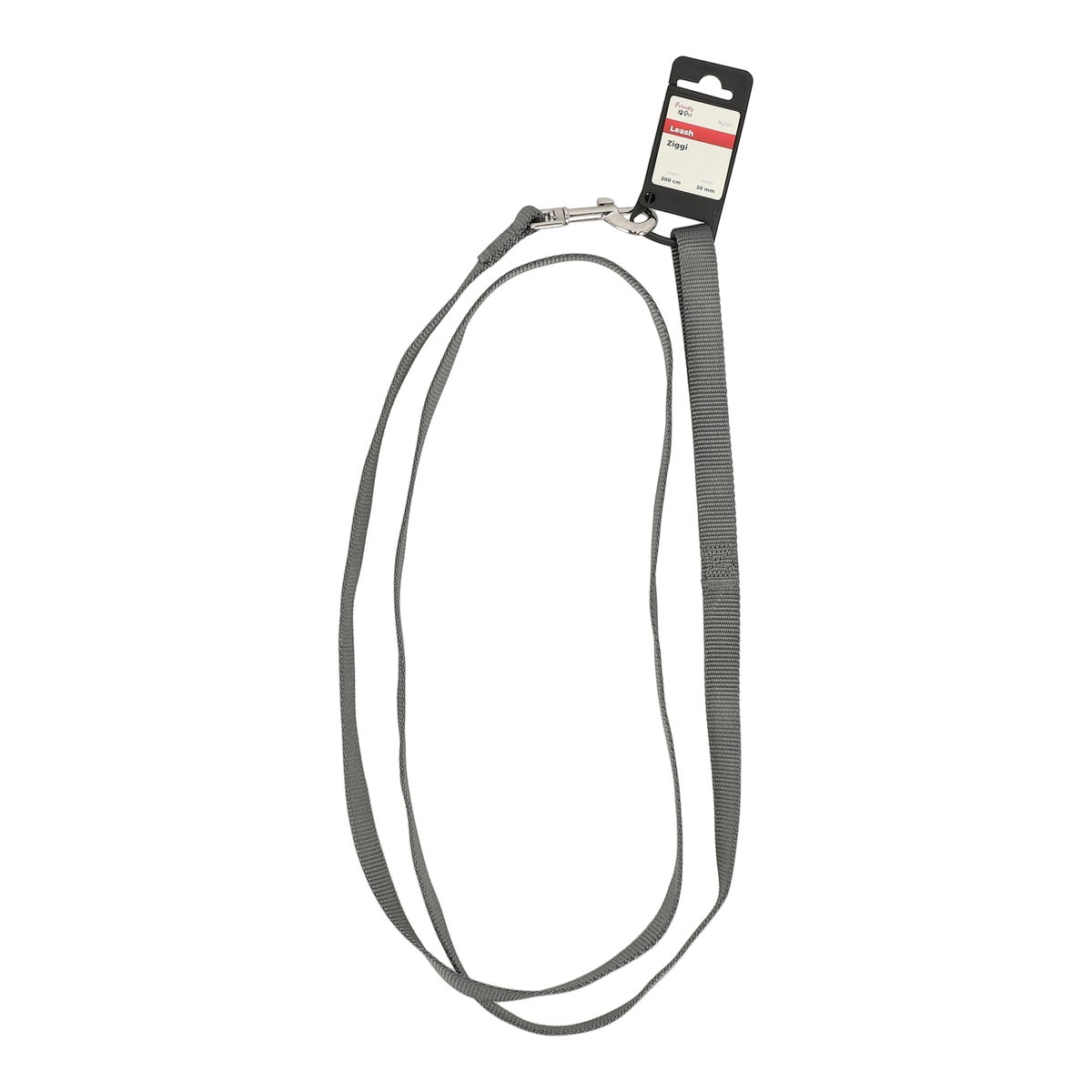 Looplijn Ziggi donkergrijs 20mm 200cm FP Looplijn Ziggi donkergrijs 20mm 200cm FP