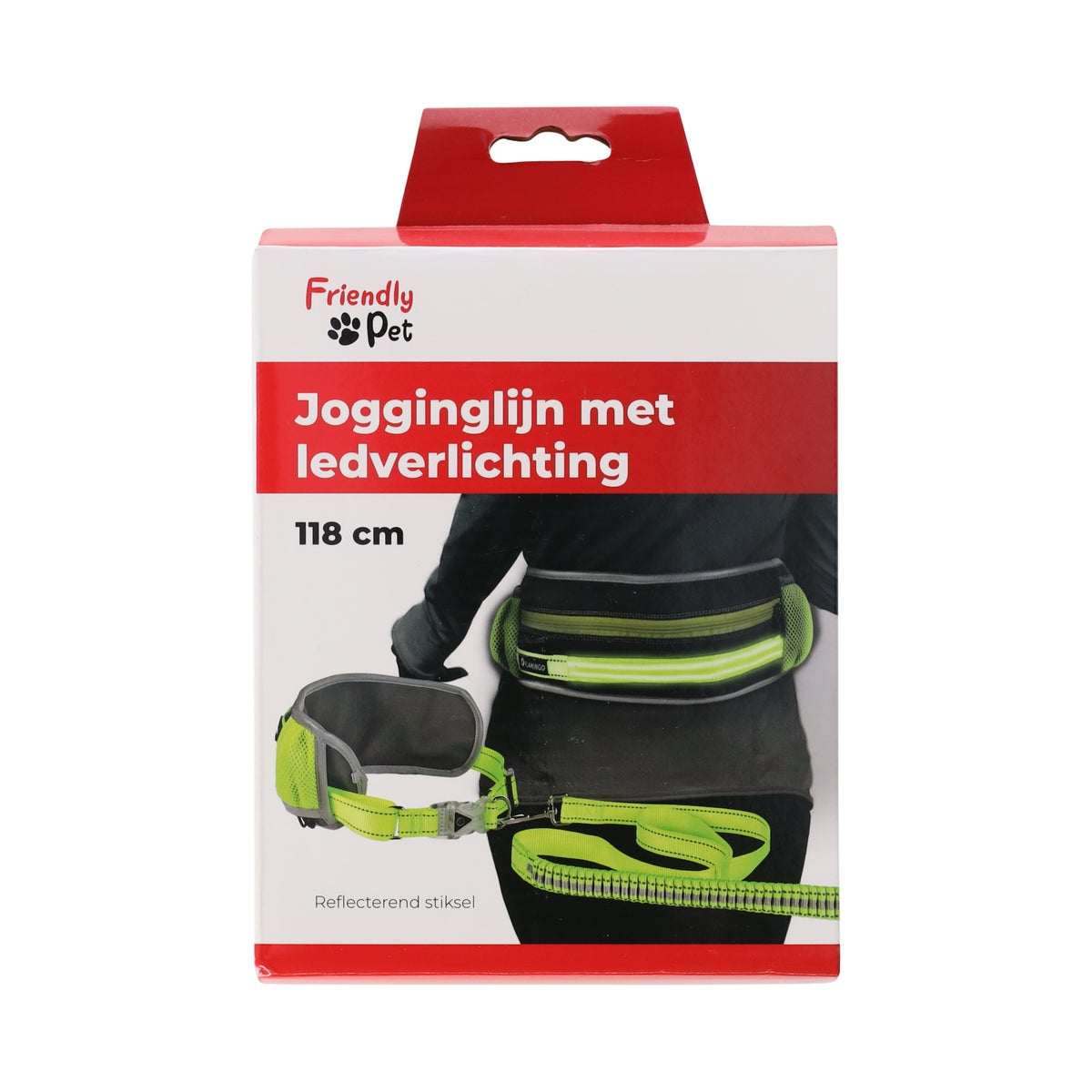 Looplijn met heupriem LED geel 80-140cm FP Looplijn met heupriem LED geel 80-140cm FP